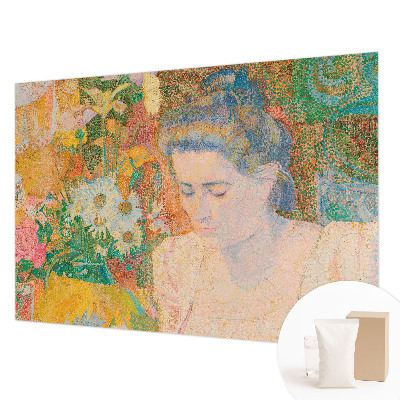 Fototapete aus Vlies mit einem Porträt aus Blumenmotiven