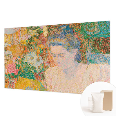 Fototapete aus Vlies mit einem Porträt aus Blumenmotiven