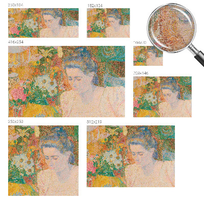 Fototapete aus Vlies mit einem Porträt aus Blumenmotiven