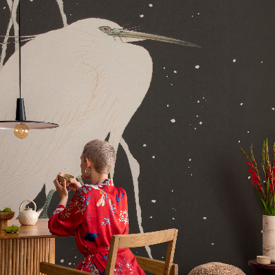 Motivtapete aus Vlies mit Motiv eines Wintervogels