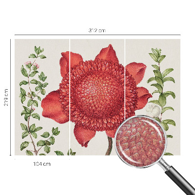 Vlies-Fototapete fürs Kinderzimmer mit floralem Motiv in eleganter Gestaltung
