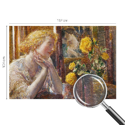 Vlies-Fototapete fürs Schlafzimmer Frau mit Rosen