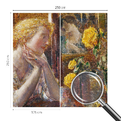 Vlies-Fototapete fürs Schlafzimmer Frau mit Rosen