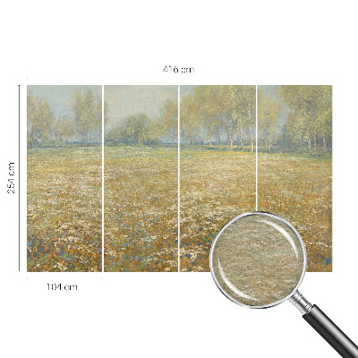 Vliestapete fürs Wohnzimmer Blühendes Feld