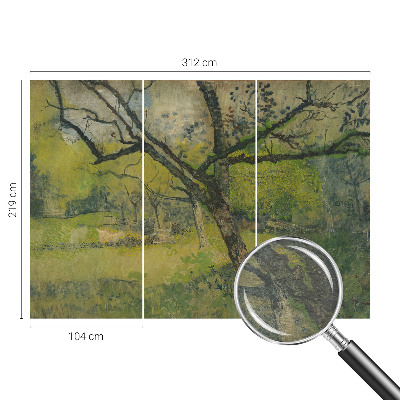 Bedruckte Vlies-Fototapete mit Motiv einer grünen Landschaft
