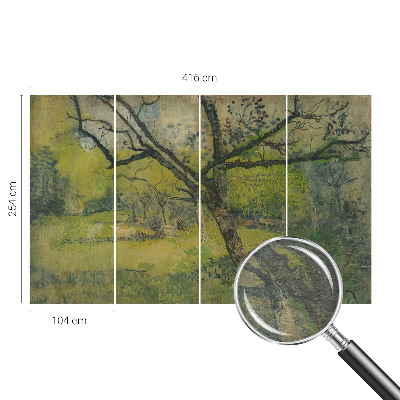 Bedruckte Vlies-Fototapete mit Motiv einer grünen Landschaft
