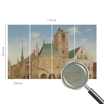 Wand-Fototapete mit Motiv des historischen Rathauses
