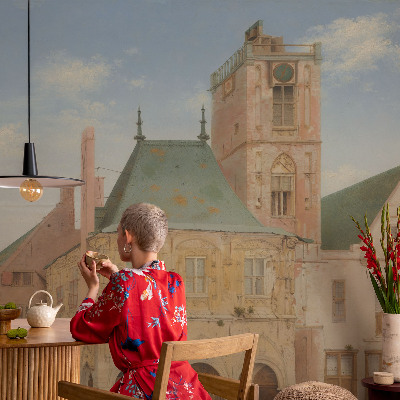 Wand-Fototapete mit Motiv des historischen Rathauses