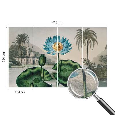 Dekorative Wand-Fototapete mit exotischer Landschaft