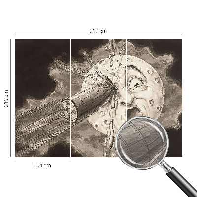 Wandtapete mit dem Motiv „Kosmische Kollision”