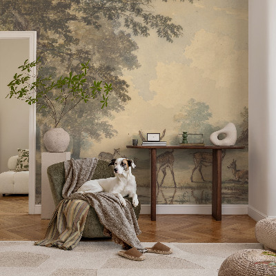 Fototapete fürs Schlafzimmer mit dem Motiv „Waldfrieden“
