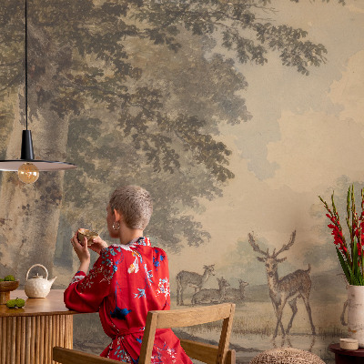 Fototapete fürs Schlafzimmer mit dem Motiv „Waldfrieden“
