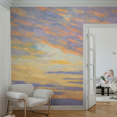 Fototapete fürs Kinderzimmer mit pastellfarbenem Himmel