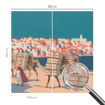 Fototapete aus Vlies Kamelkarawane