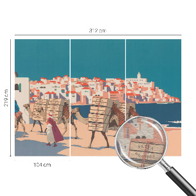 Fototapete aus Vlies Kamelkarawane