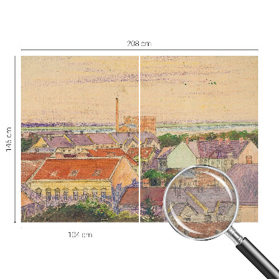 Vlies-Fototapete nach Maß mit Motiv von Stadtdächern