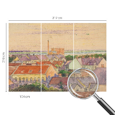 Vlies-Fototapete nach Maß Stadtdächer