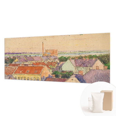 Vlies-Fototapete nach Maß mit Motiv von Stadtdächern