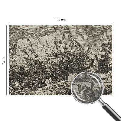 Vlies-Fototapete fürs Schlafzimmer mit einer Berglandschaft