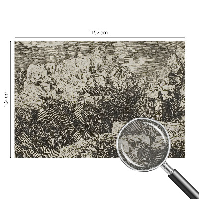 Vlies-Fototapete fürs Schlafzimmer mit einer Berglandschaft