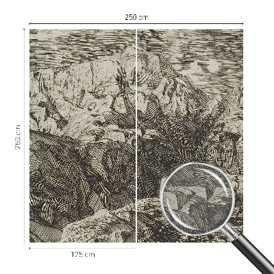 Vlies-Fototapete fürs Schlafzimmer mit einer Berglandschaft
