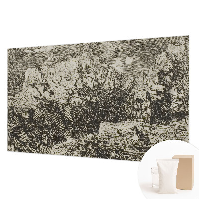 Vlies-Fototapete fürs Schlafzimmer mit einer Berglandschaft