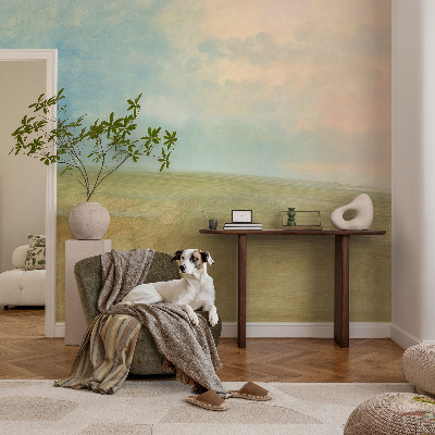 Vliestapete fürs Schlafzimmer Pastellfelder