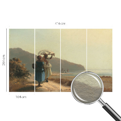 Bedruckte Vlies-Fototapete Ein Spaziergang am Meer