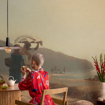 Bedruckte Vlies-Fototapete Ein Spaziergang am Meer