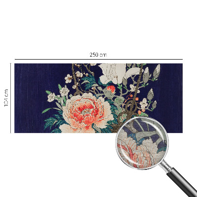 Wandtapete mit Motiv eines Blumenkorbs