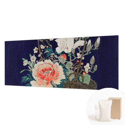 Wandtapete mit Motiv eines Blumenkorbs