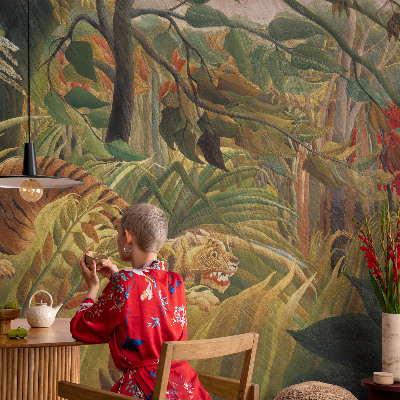 Fototapete fürs Schlafzimmer mit exotischem Tiger-Motiv