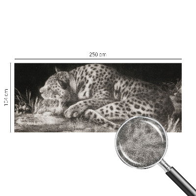 Fototapete fürs Kinderzimmer mit einem ruhenden Leoparden