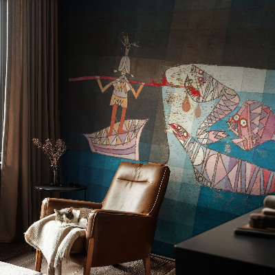 Motivtapete aus Vlies Fischerjäger