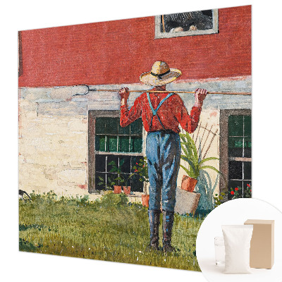 Vliestapete fürs Wohnzimmer Dorfszene