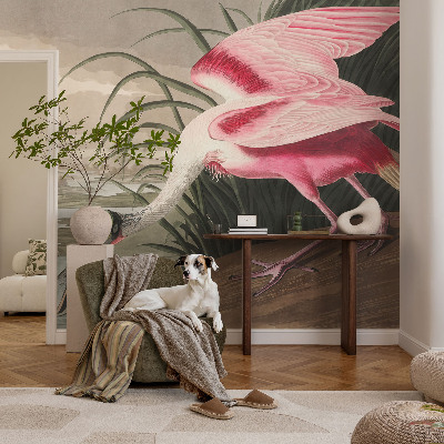 Moderne Vlies-Fototapete mit Motiv eines exotischen Vogels