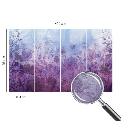 Vlies-Fototapete mit pastellfarbenen Blumenmotiv