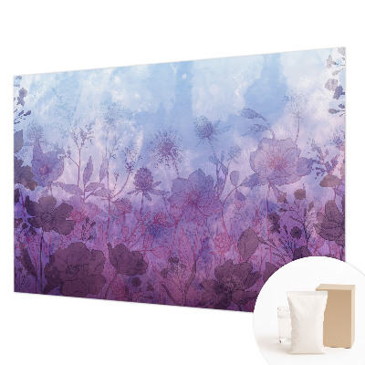 Vlies-Fototapete mit pastellfarbenen Blumenmotiv