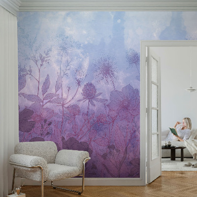 Vlies-Fototapete mit pastellfarbenen Blumenmotiv