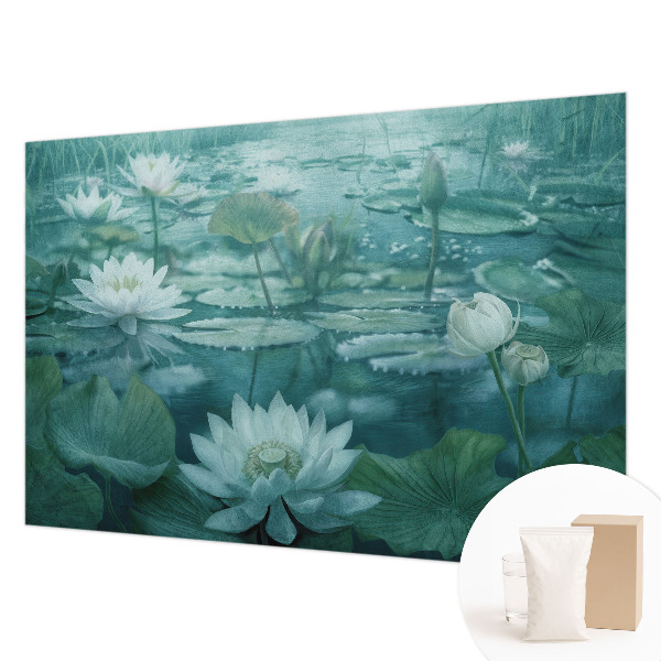 Fototapete fürs Wohnzimmer mit einem Motiv aus Wasserblumen