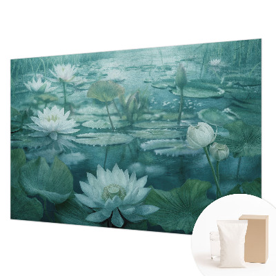 Fototapete fürs Wohnzimmer mit einem Motiv aus Wasserblumen