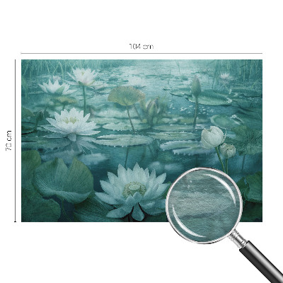 Fototapete fürs Wohnzimmer mit einem Motiv aus Wasserblumen