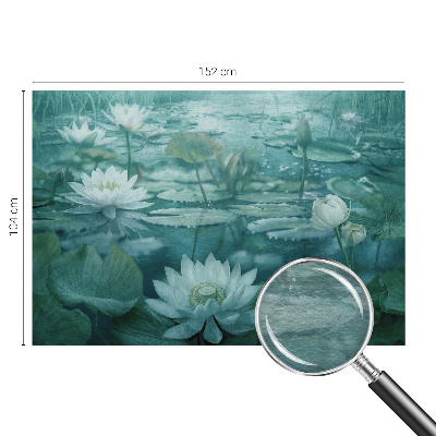 Fototapete fürs Wohnzimmer mit einem Motiv aus Wasserblumen