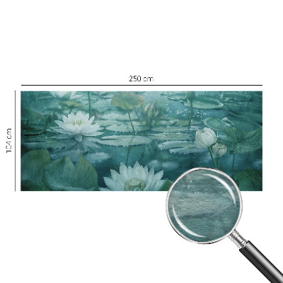 Fototapete fürs Wohnzimmer mit einem Motiv aus Wasserblumen