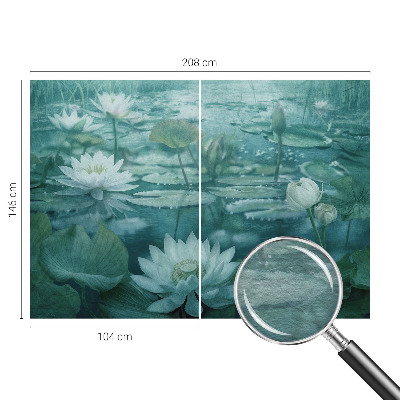 Fototapete fürs Wohnzimmer mit einem Motiv aus Wasserblumen