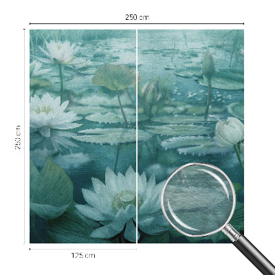Fototapete fürs Wohnzimmer mit einem Motiv aus Wasserblumen