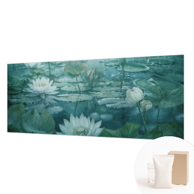 Fototapete fürs Wohnzimmer mit einem Motiv aus Wasserblumen