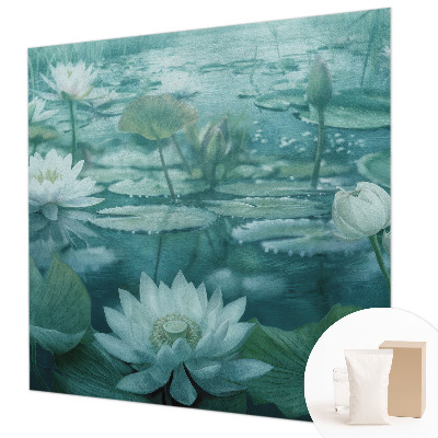 Fototapete fürs Wohnzimmer mit einem Motiv aus Wasserblumen
