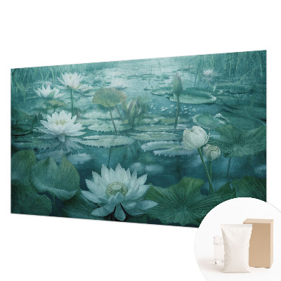 Fototapete fürs Wohnzimmer mit einem Motiv aus Wasserblumen