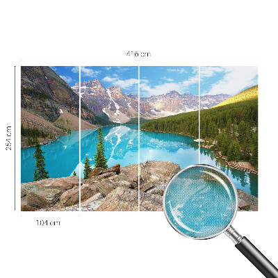 3D-Fototapete fürs Wohnzimmer Blauer See